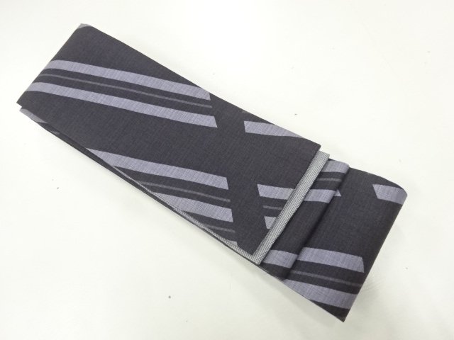 JAPANESE KIMONO FOR MEN / KAKU OBI / STRIPE 